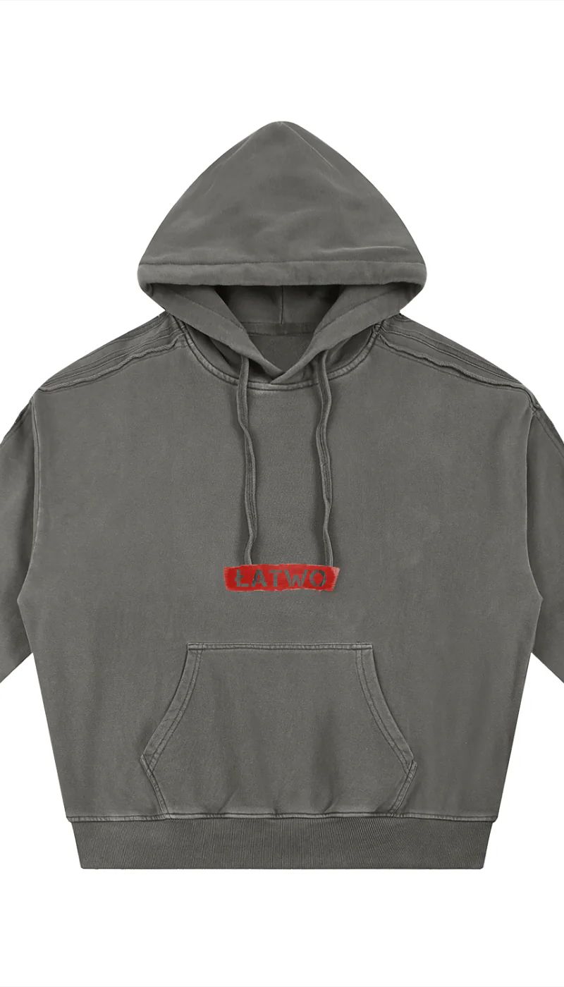 ŁATWOGANG drop 36 — Bluza z kapturem Snow Wash Tape Raw Edge - ŁATWOGANG™ — lookbook (4/14)