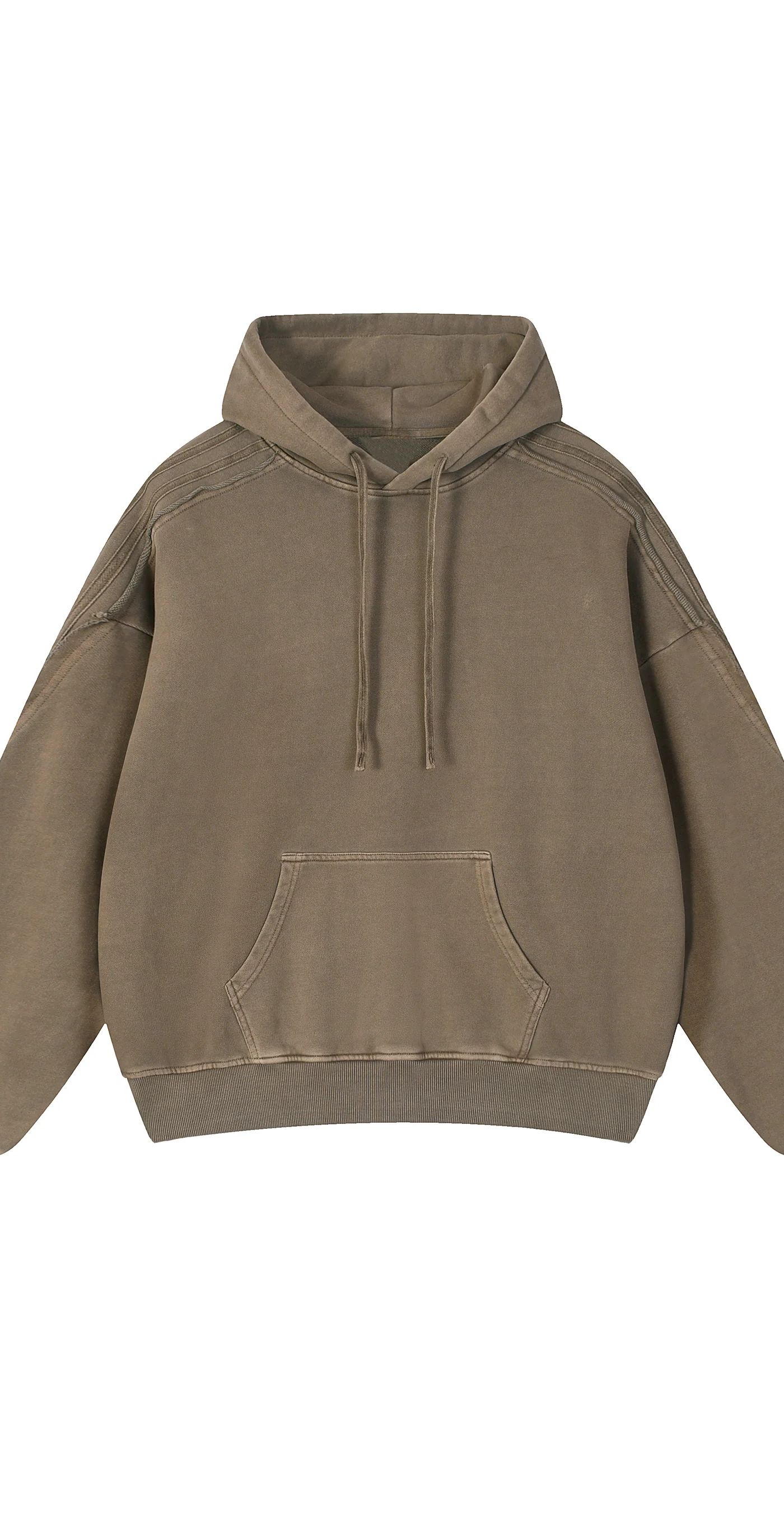 ŁATWOGANG drop 36 — Bluza z kapturem Snow Wash Tape Raw Edge - ŁATWOGANG™ — widok 9 (9/14)