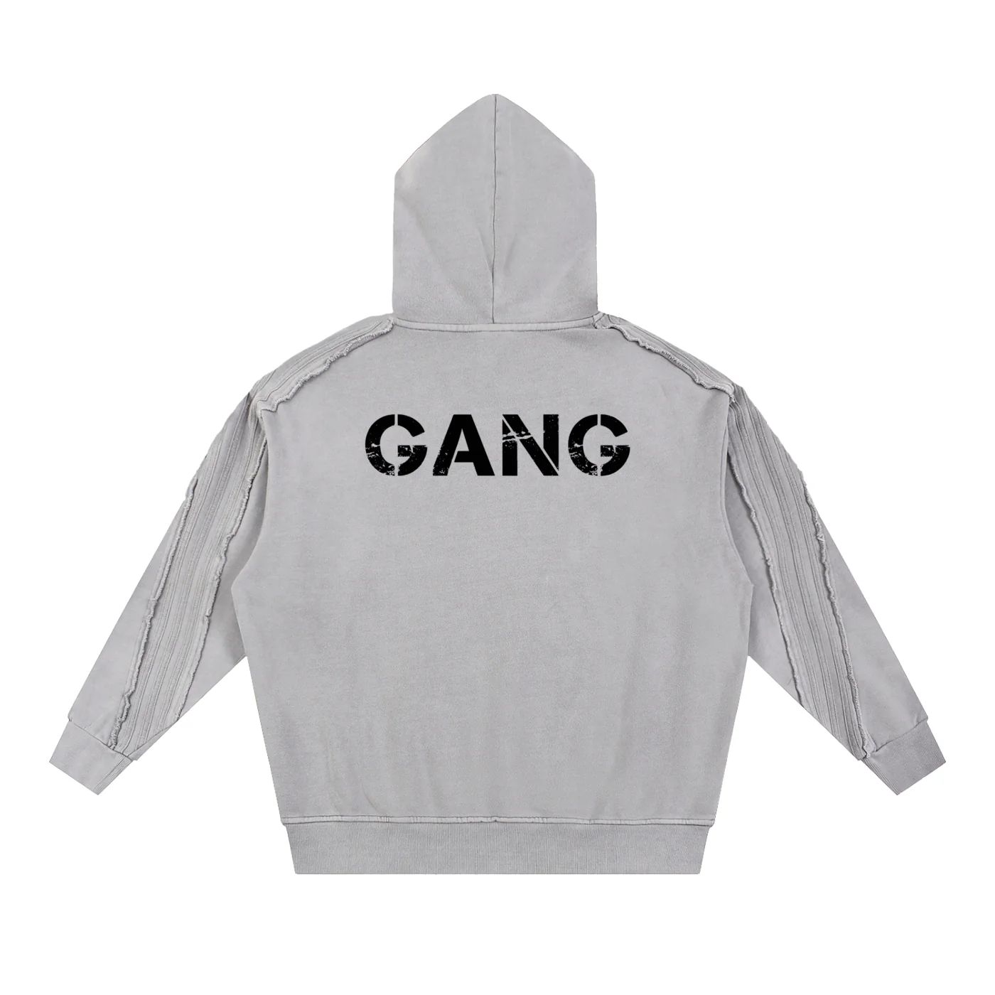 ŁATWOGANG drop 36 — Bluza z kapturem Snow Wash Tape Raw Edge - ŁATWOGANG™ — widok 8 (8/14)