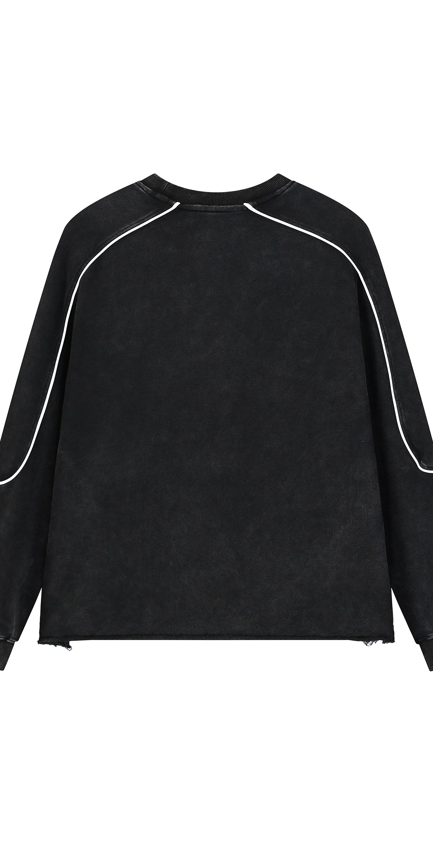 ŁATWOGANG drop 38 — Bluza Mineral Wash Piping Raw Hem - ŁATWOGANG™ — detal (3/8)