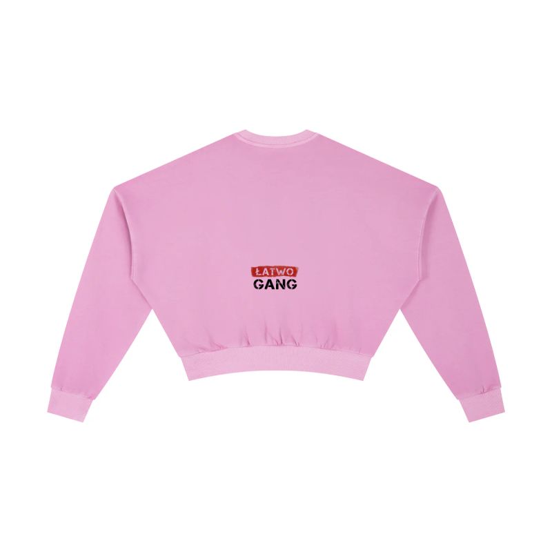 ŁATWOGANG drop 39 — Vintage Washed Cropped Sweatshirt - ŁATWOGANG™ — szczegół (5/13)