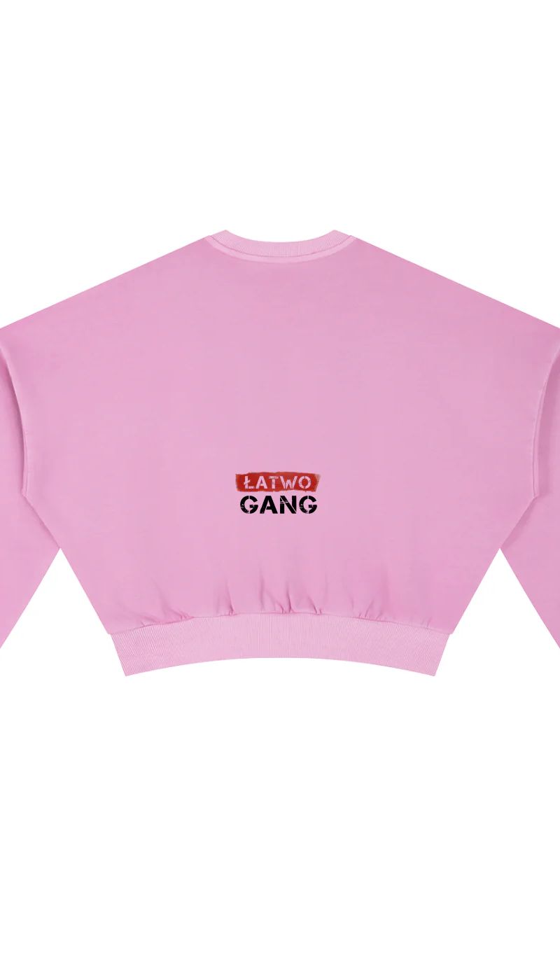 ŁATWOGANG drop 39 — Vintage Washed Cropped Sweatshirt - ŁATWOGANG™ — szczegół (5/13)