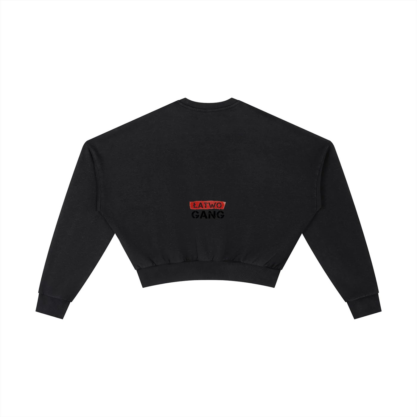 ŁATWOGANG drop 39 — Vintage Washed Cropped Sweatshirt - ŁATWOGANG™ — detal (3/13)