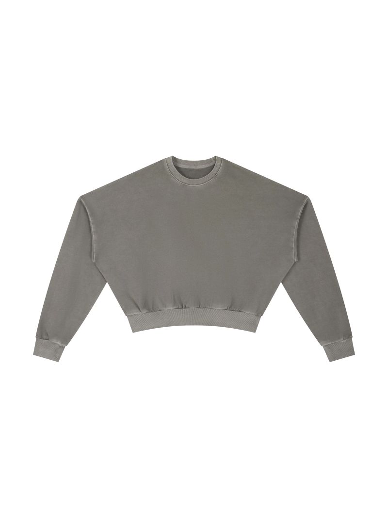 ŁATWOGANG drop 39 — Vintage Washed Cropped Sweatshirt - ŁATWOGANG™ — widok 7 (7/13)