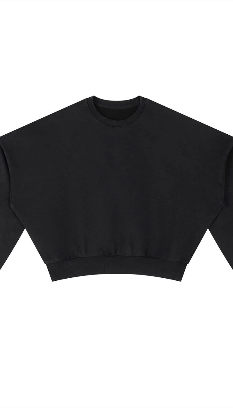 ŁATWOGANG drop 39 — Vintage Washed Cropped Sweatshirt - ŁATWOGANG™ — tył (2/13)