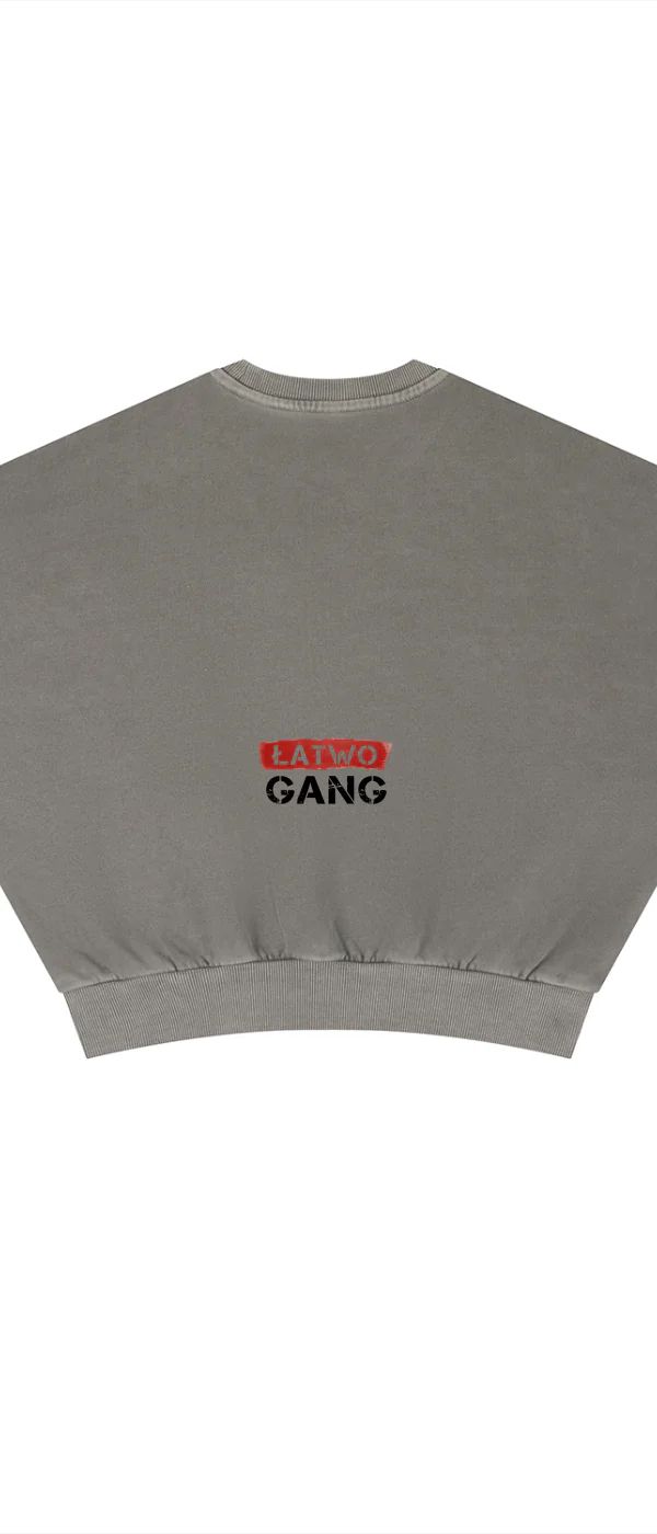 ŁATWOGANG drop 39 — Vintage Washed Cropped Sweatshirt - ŁATWOGANG™