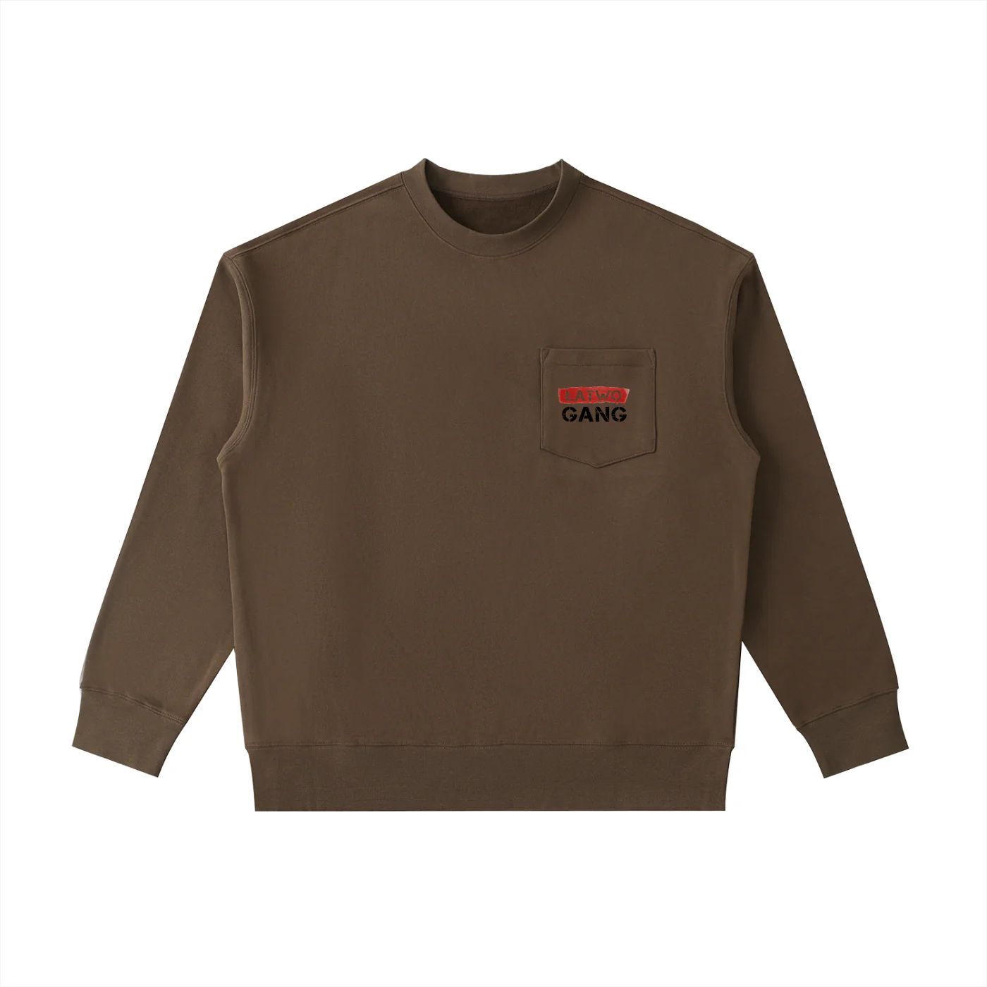 ŁATWOGANG drop 40 — Bluza Crewneck Heavyweight z kieszenią - ŁATWOGANG™ — szczegół (5/13)