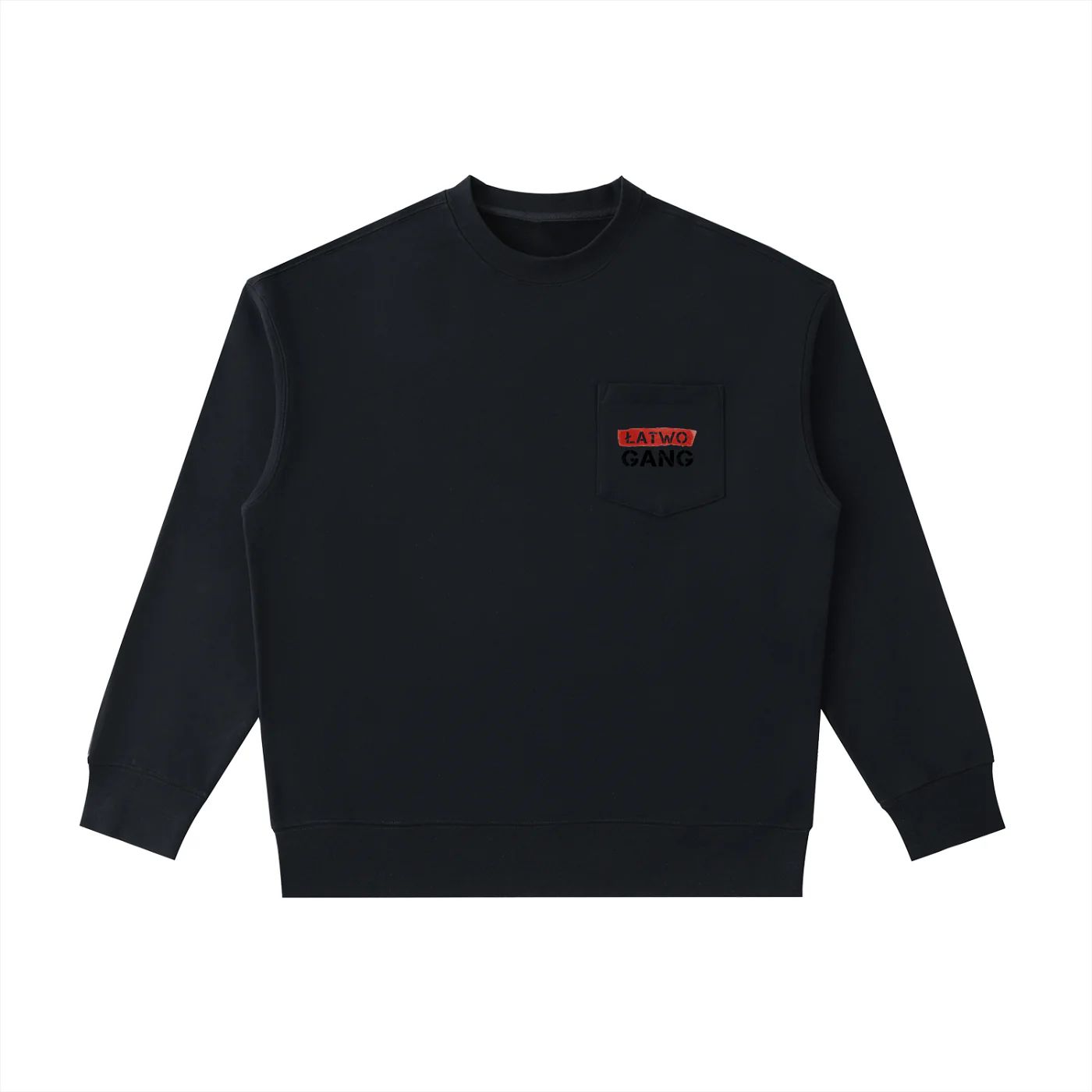 ŁATWOGANG drop 40 — Bluza Crewneck Heavyweight z kieszenią - ŁATWOGANG™ — przód (1/13)