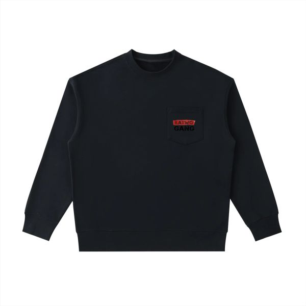 ŁATWOGANG drop 40 — Bluza Crewneck Heavyweight z kieszenią - ŁATWOGANG™
