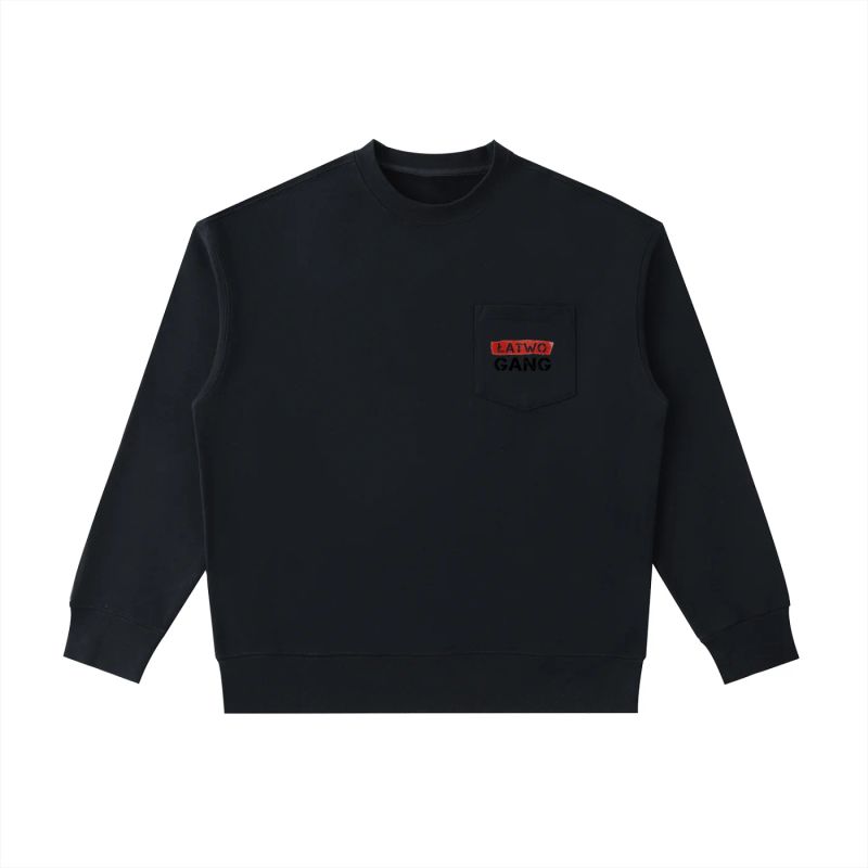 ŁATWOGANG drop 40 — Bluza Crewneck Heavyweight z kieszenią - ŁATWOGANG™ — przód (1/13)