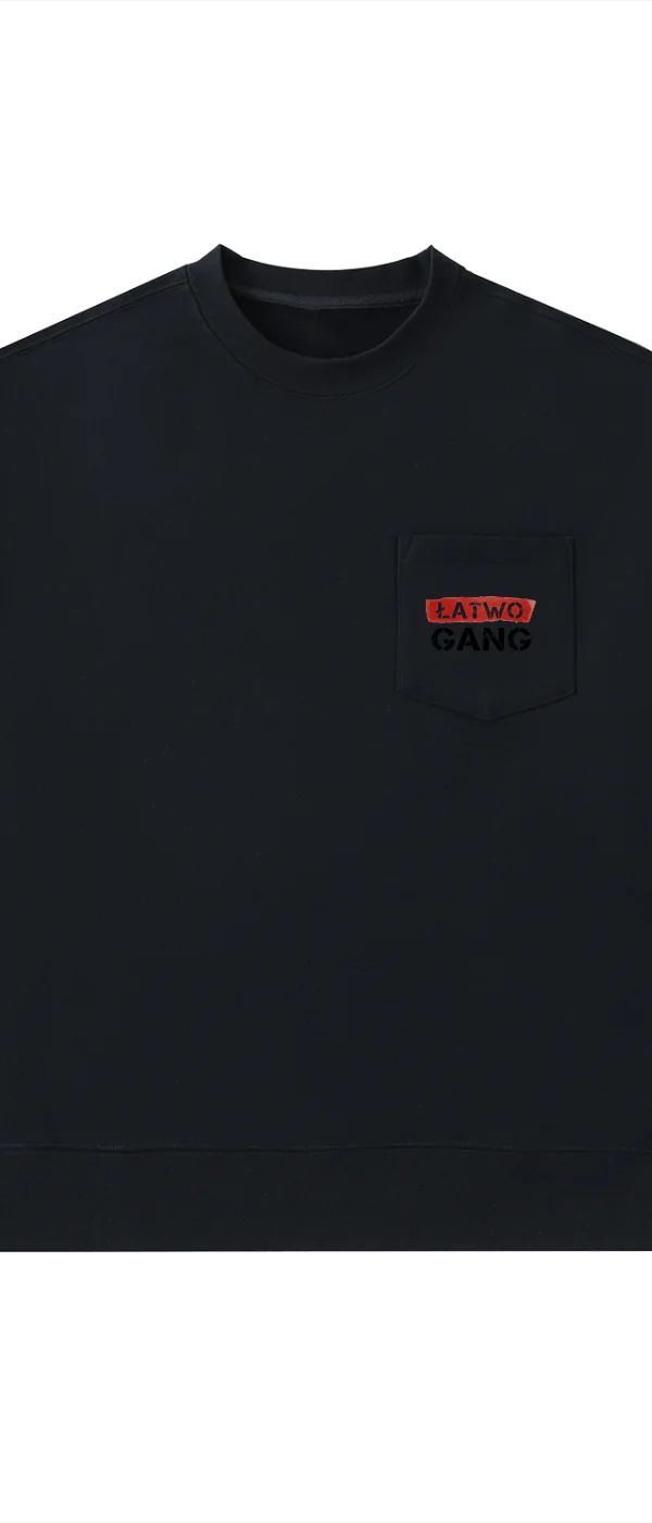 ŁATWOGANG drop 40 — Bluza Crewneck Heavyweight z kieszenią - ŁATWOGANG™