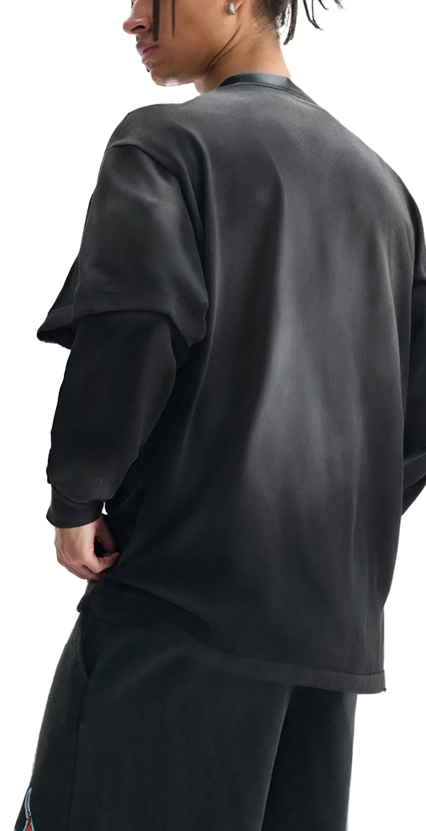 ŁATWOGANG drop 41 — T-shirt Sunfade Hand-Frayed Faux Two-Piece - ŁATWOGANG™ — widok 7 (7/12)