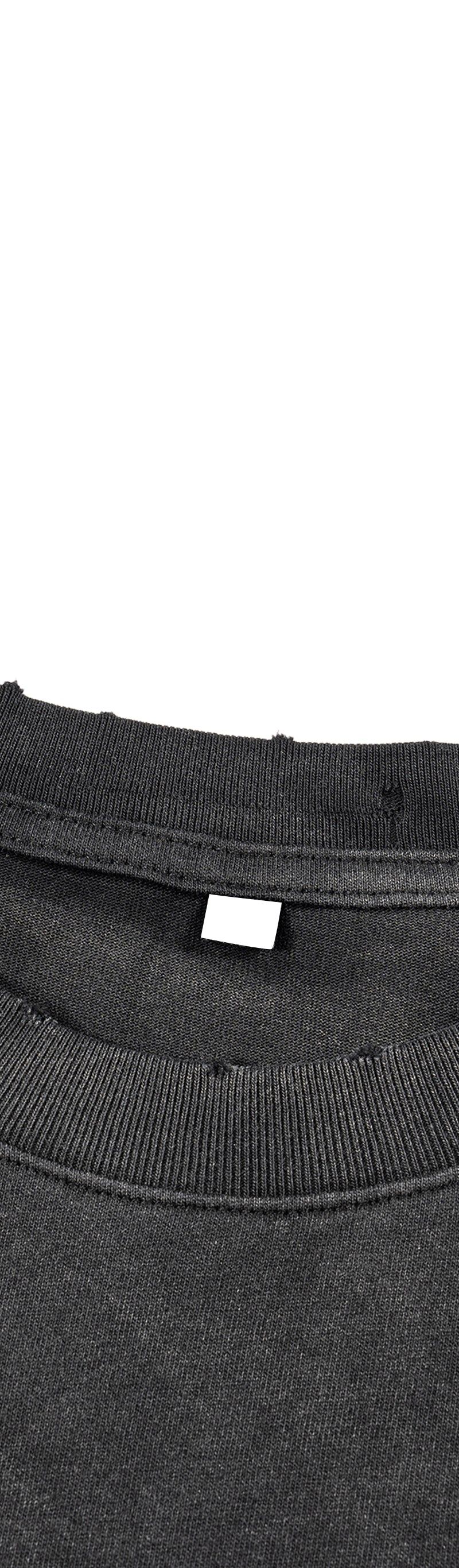 ŁATWOGANG drop 41 — T-shirt Sunfade Hand-Frayed Faux Two-Piece - ŁATWOGANG™ — widok 9 (9/12)