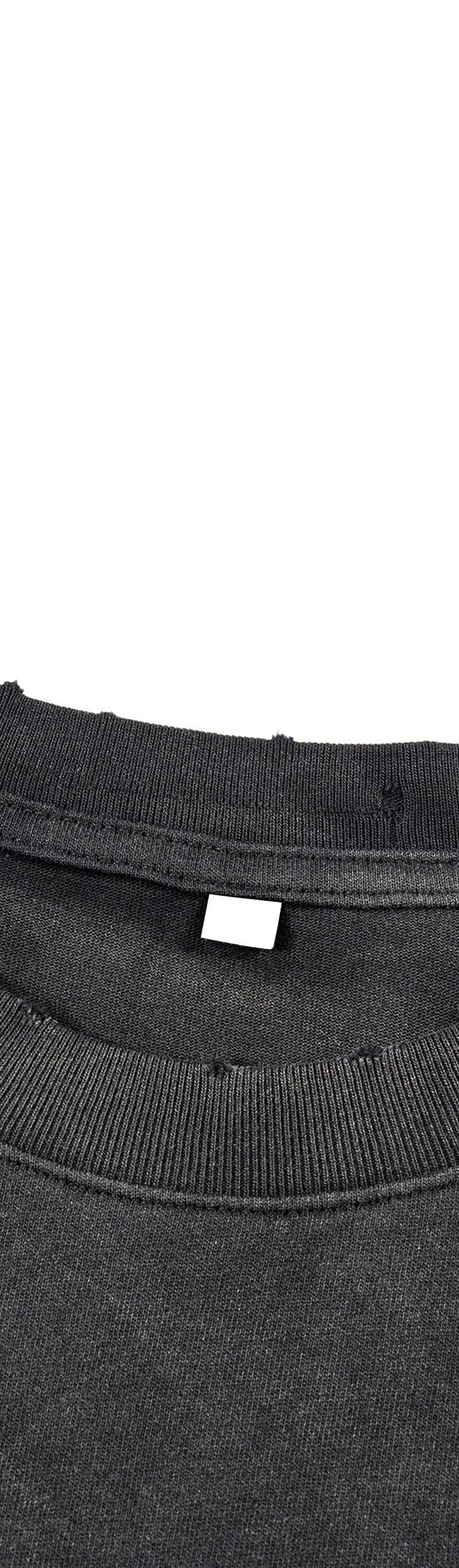 ŁATWOGANG drop 41 — T-shirt Sunfade Hand-Frayed Faux Two-Piece - ŁATWOGANG™ — widok 9 (9/12)