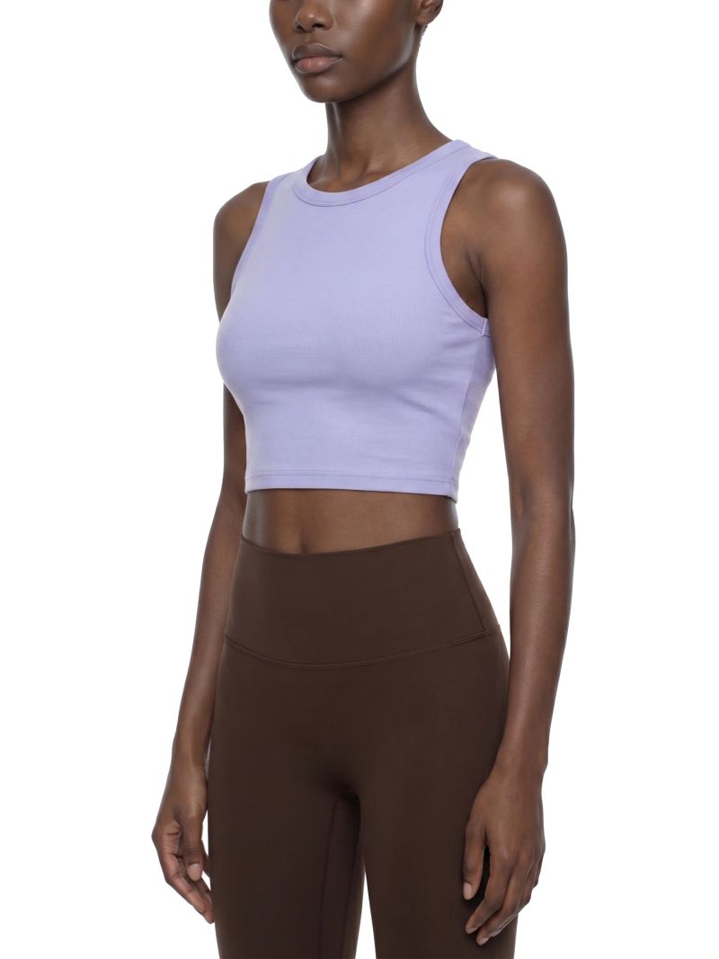 ŁATWOGANG drop 43 — Tank Top Damski Tight Crewneck Crop - ŁATWOGANG™ — widok 14 (14/20)