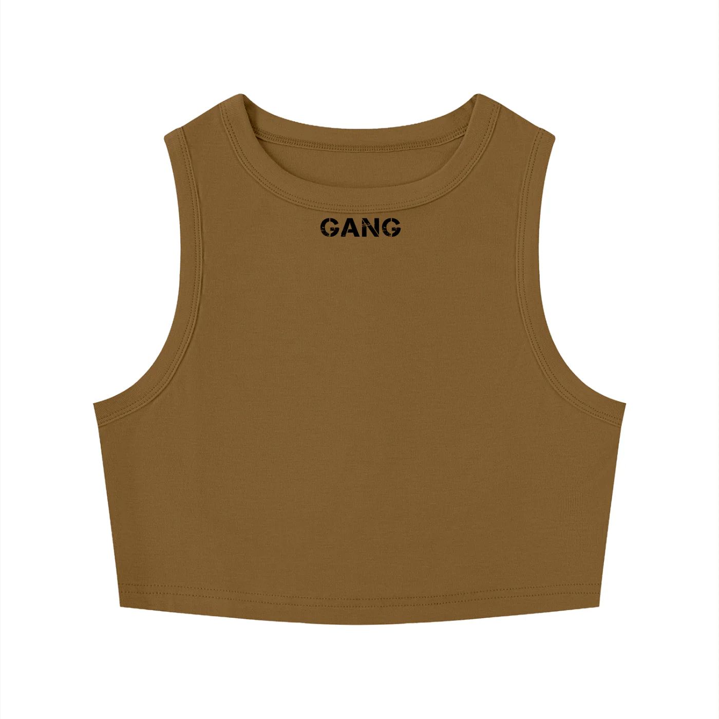 ŁATWOGANG drop 43 — Tank Top Damski Tight Crewneck Crop - ŁATWOGANG™ — widok 9 (9/20)