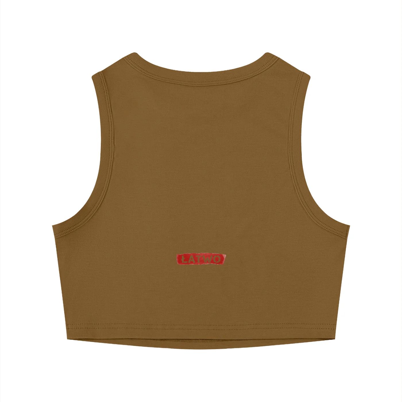 ŁATWOGANG drop 43 — Tank Top Damski Tight Crewneck Crop - ŁATWOGANG™ — widok 10 (10/20)