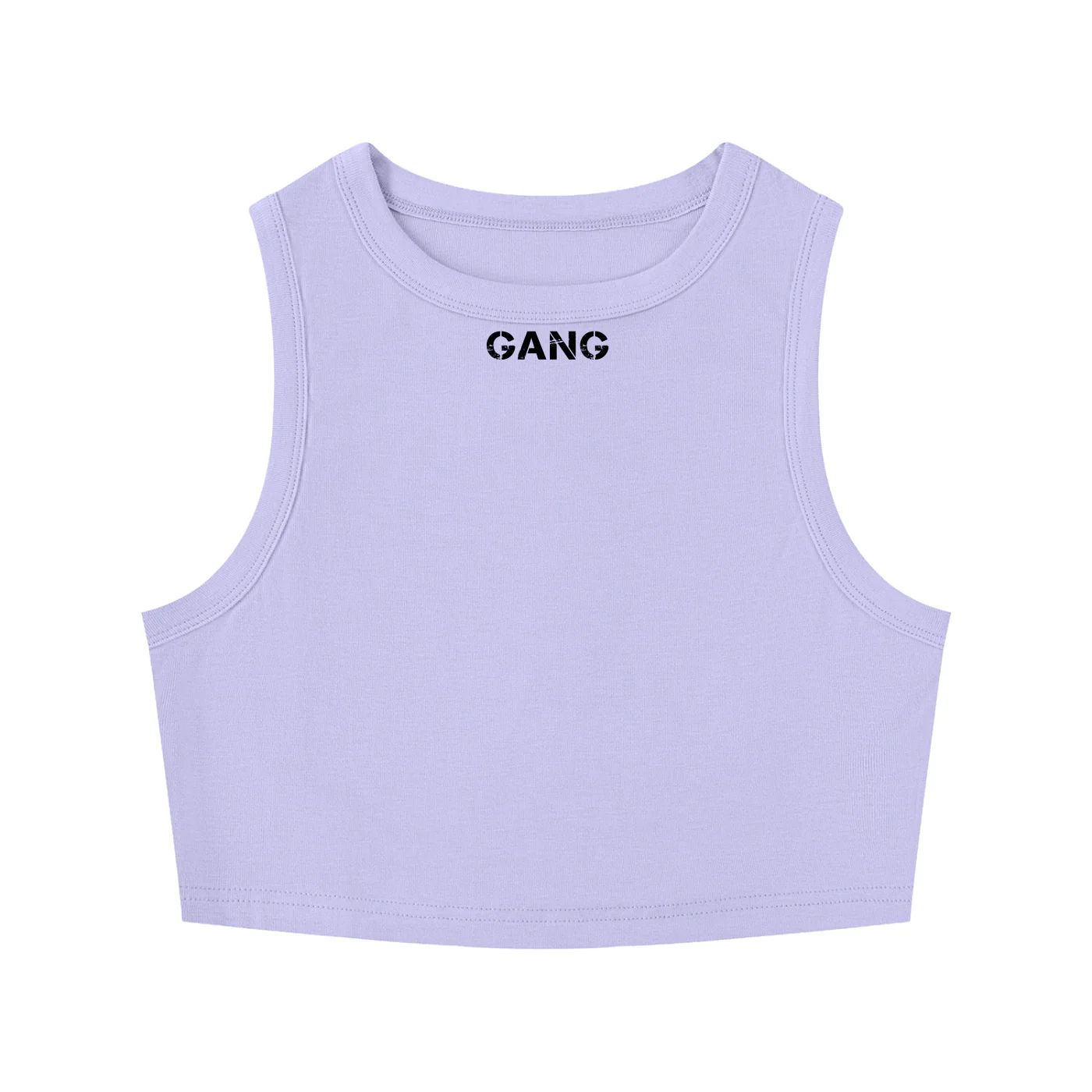 ŁATWOGANG drop 43 — Tank Top Damski Tight Crewneck Crop - ŁATWOGANG™ — widok 7 (7/20)