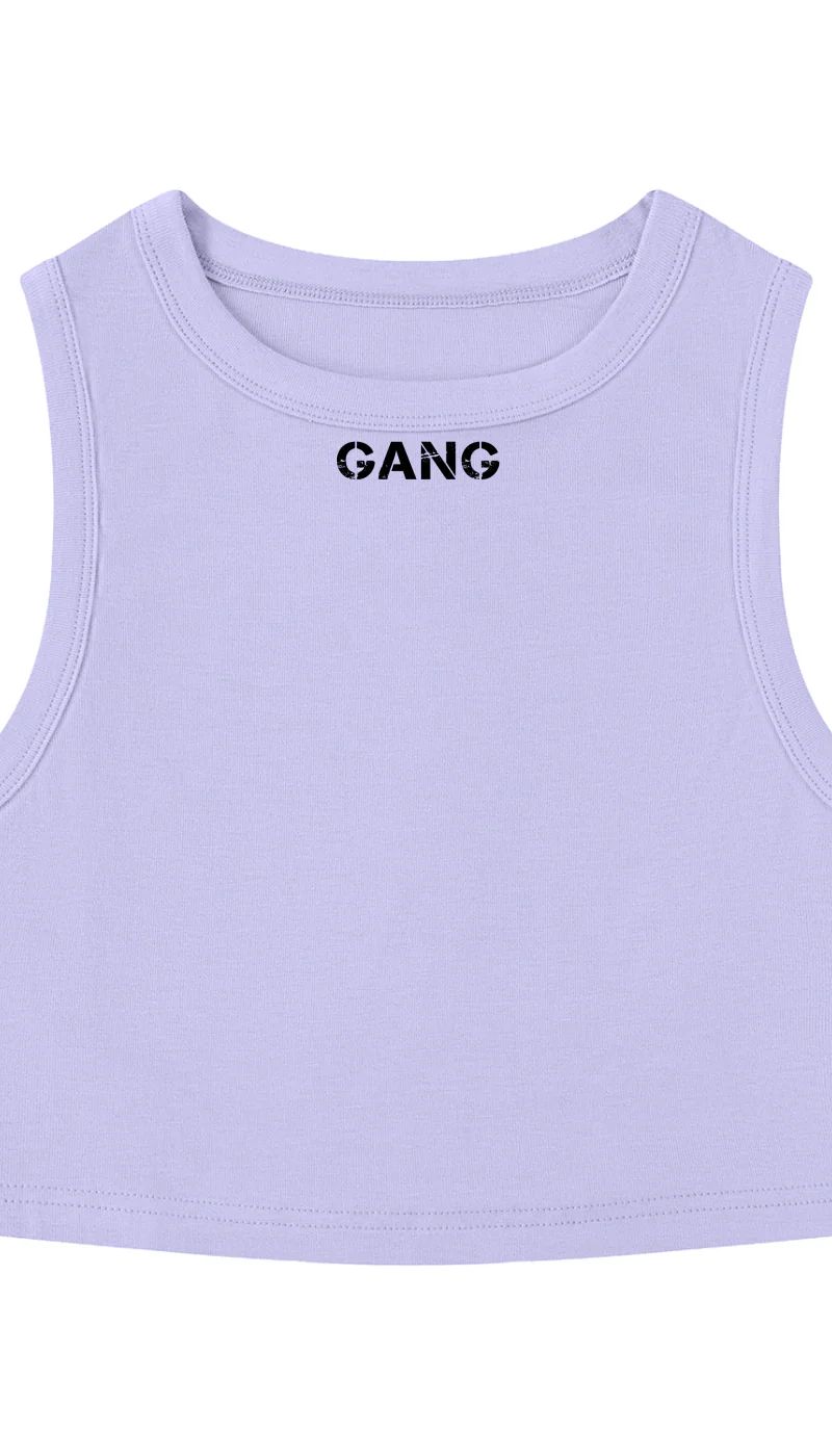 ŁATWOGANG drop 43 — Tank Top Damski Tight Crewneck Crop - ŁATWOGANG™ — widok 7 (7/20)