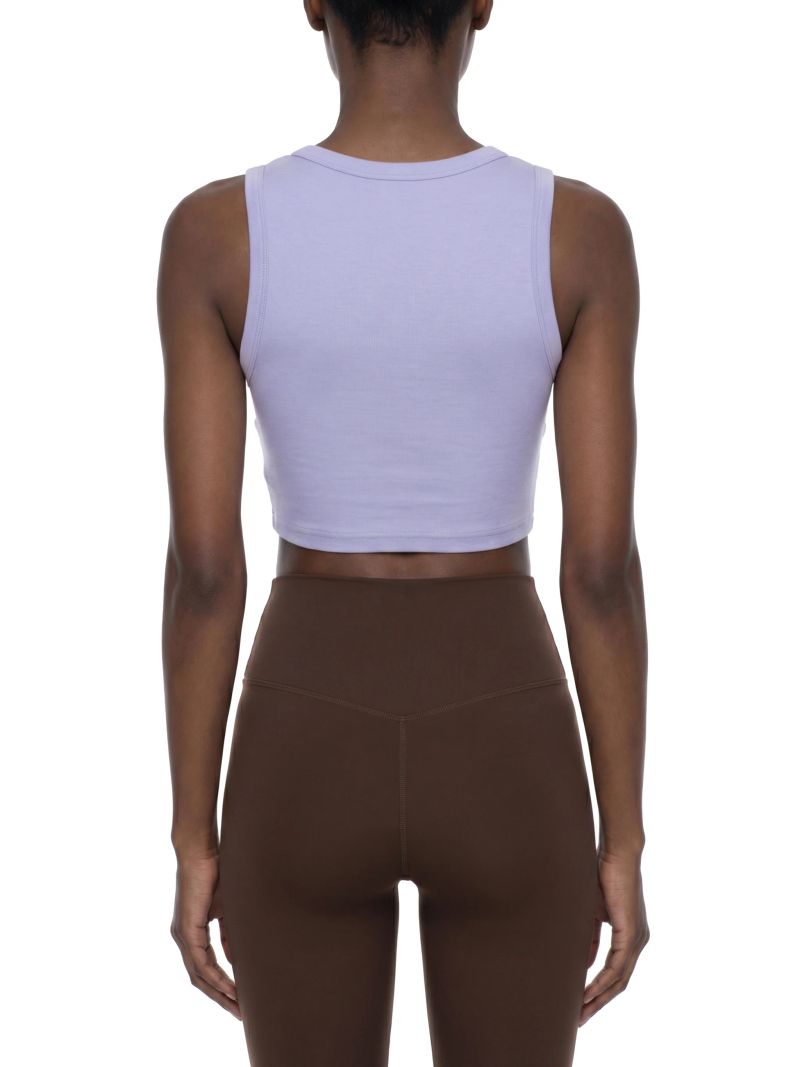 ŁATWOGANG drop 43 — Tank Top Damski Tight Crewneck Crop - ŁATWOGANG™ — widok 13 (13/20)