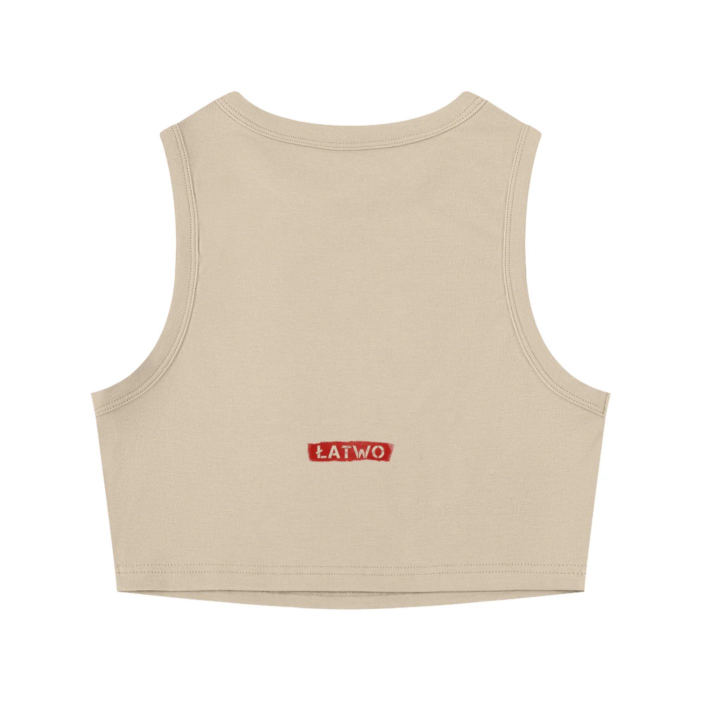 ŁATWOGANG drop 43 — Tank Top Damski Tight Crewneck Crop - ŁATWOGANG™ — tył (2/20)