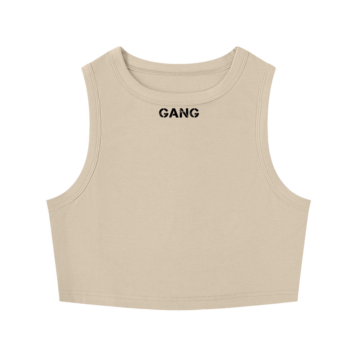 ŁATWOGANG drop 43 — Tank Top Damski Tight Crewneck Crop - ŁATWOGANG™ — przód (1/20)