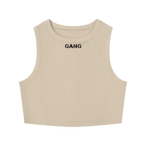 ŁATWOGANG drop 43 — Tank Top Damski Tight Crewneck Crop - ŁATWOGANG™