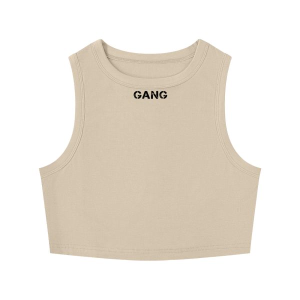 ŁATWOGANG drop 43 — Tank Top Damski Tight Crewneck Crop - ŁATWOGANG™