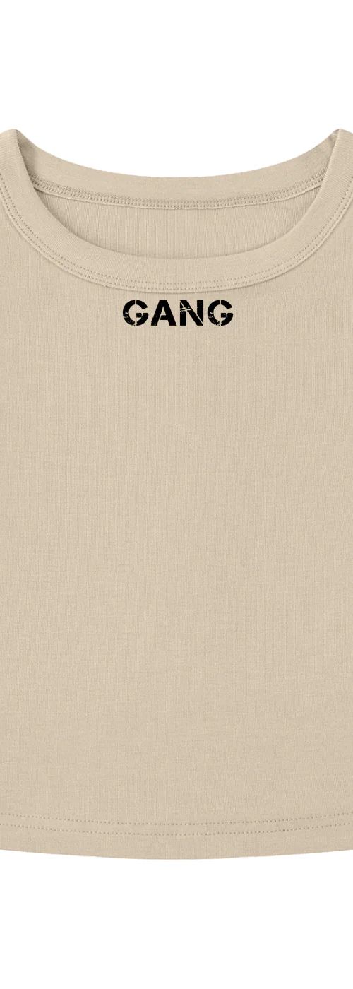 ŁATWOGANG drop 43 — Tank Top Damski Tight Crewneck Crop - ŁATWOGANG™