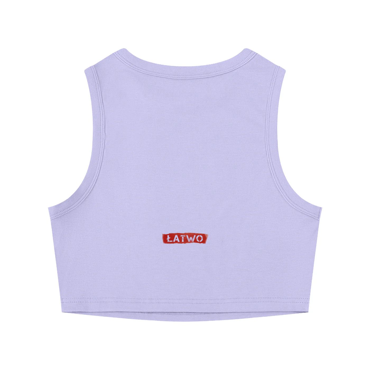 ŁATWOGANG drop 43 — Tank Top Damski Tight Crewneck Crop - ŁATWOGANG™ — widok 8 (8/20)