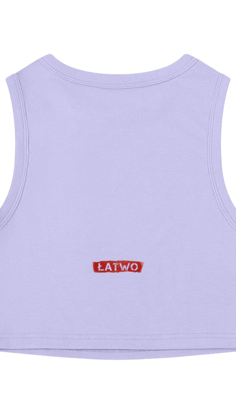 ŁATWOGANG drop 43 — Tank Top Damski Tight Crewneck Crop - ŁATWOGANG™ — widok 8 (8/20)