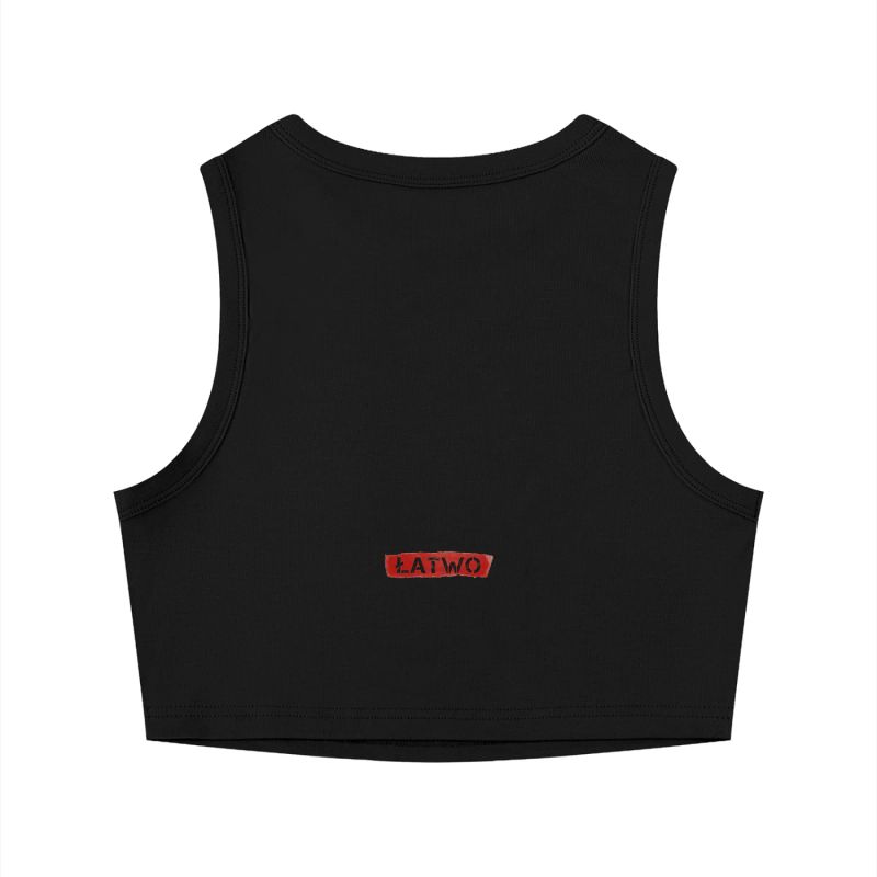 ŁATWOGANG drop 43 — Tank Top Damski Tight Crewneck Crop - ŁATWOGANG™ — lookbook (4/20)