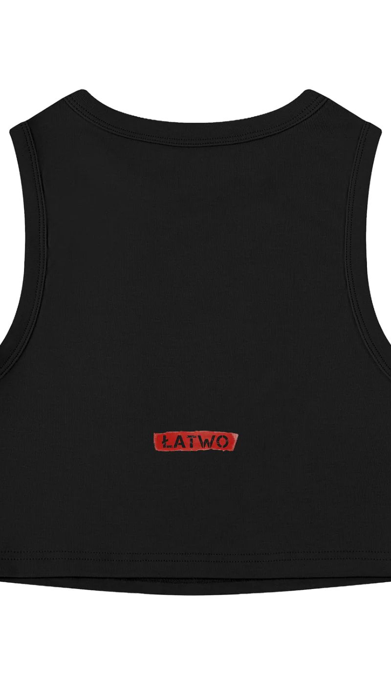 ŁATWOGANG drop 43 — Tank Top Damski Tight Crewneck Crop - ŁATWOGANG™ — lookbook (4/20)