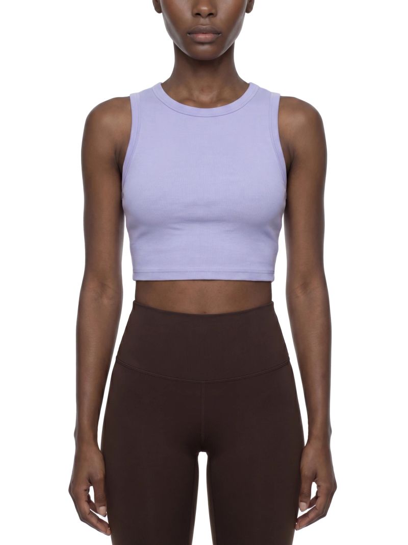 ŁATWOGANG drop 43 — Tank Top Damski Tight Crewneck Crop - ŁATWOGANG™ — widok 11 (11/20)