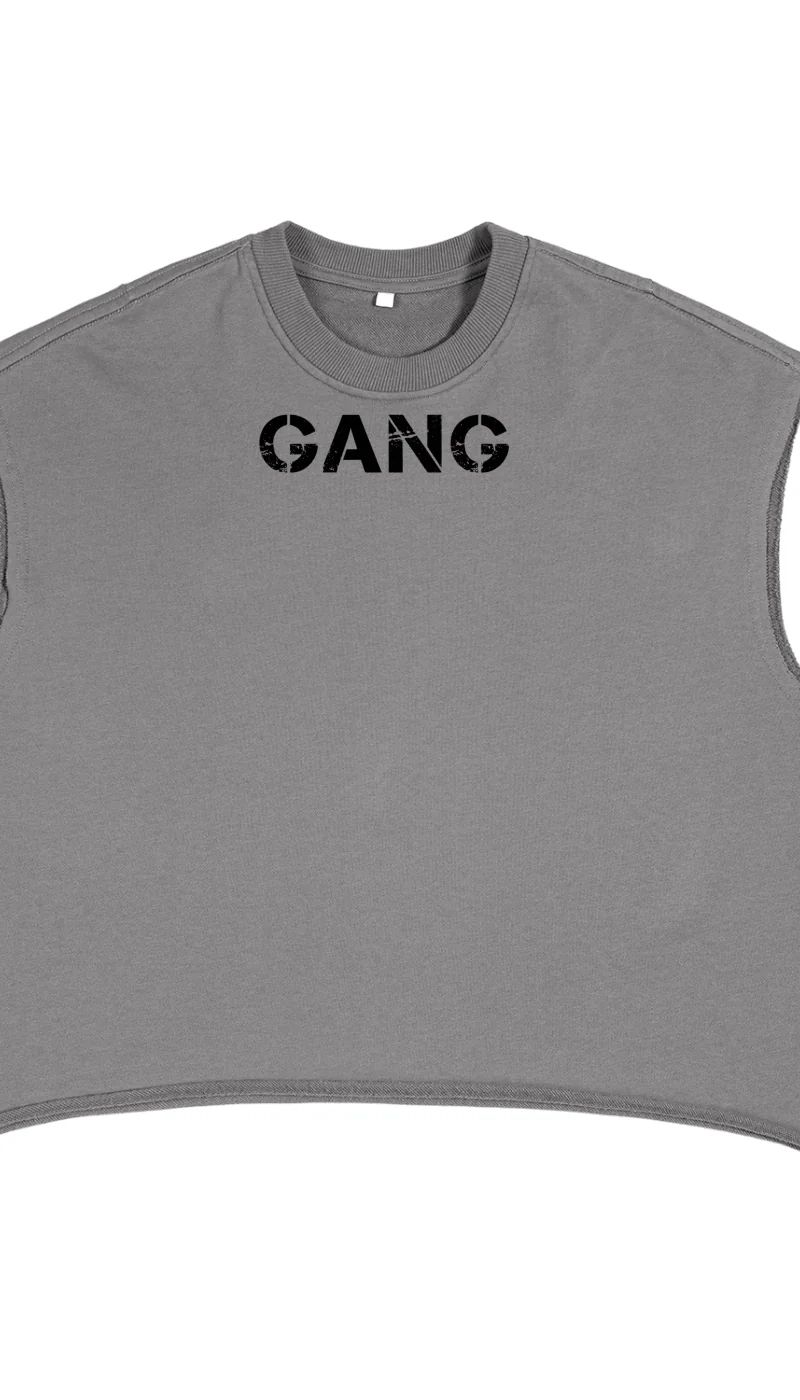 ŁATWOGANG drop 44 — Tank Top Boxy French Terry - ŁATWOGANG™ — przód (1/13)