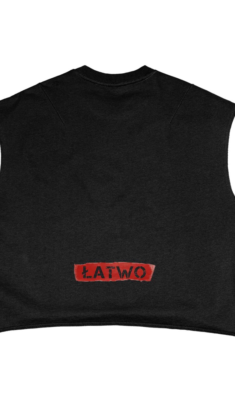 ŁATWOGANG drop 44 — Tank Top Boxy French Terry - ŁATWOGANG™ — detal (3/13)