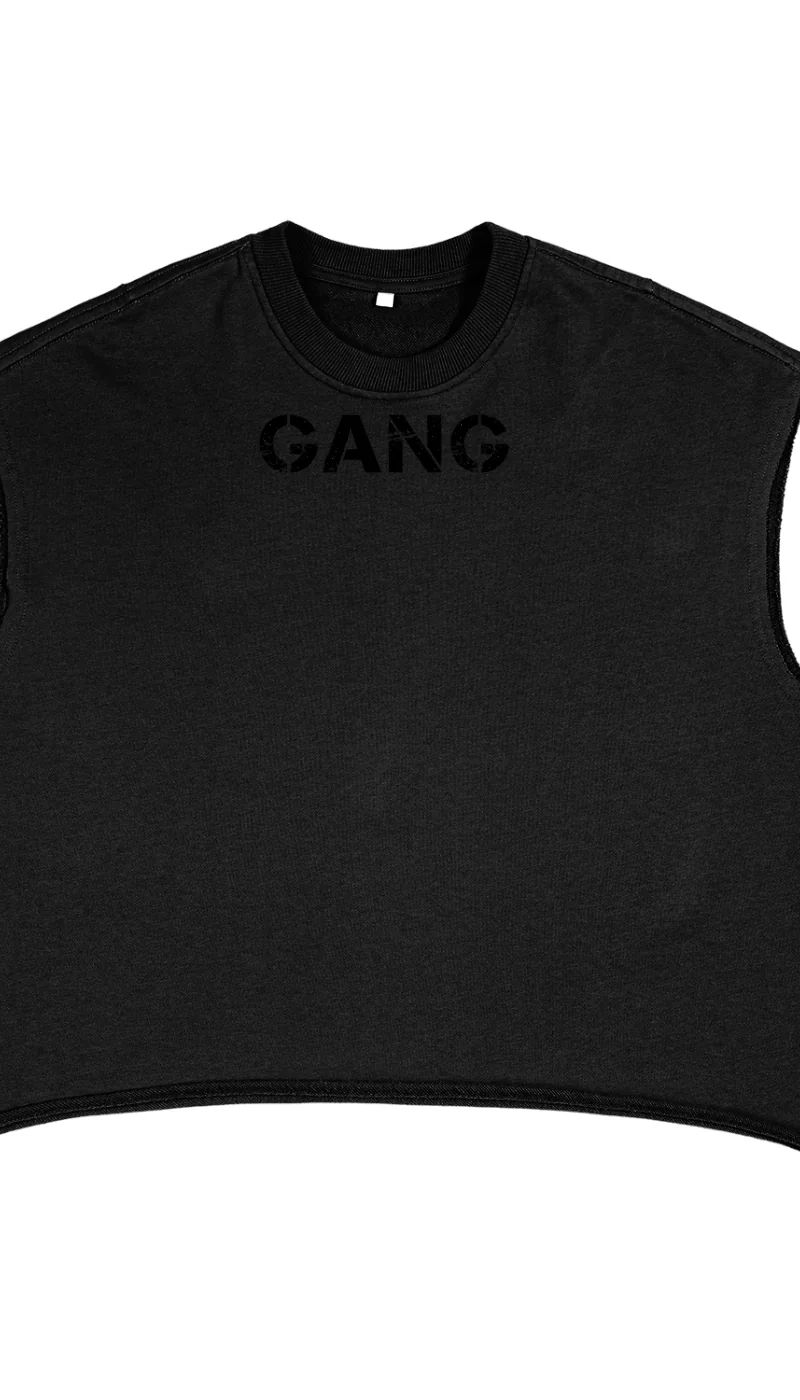 ŁATWOGANG drop 44 — Tank Top Boxy French Terry - ŁATWOGANG™ — tył (2/13)