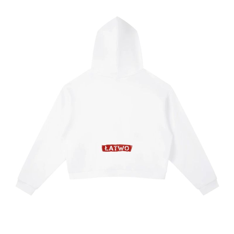 ŁATWOGANG drop 46 — Bluza z kapturem Contrast Side Stripe Cropped - ŁATWOGANG™ — widok 6 (6/11)