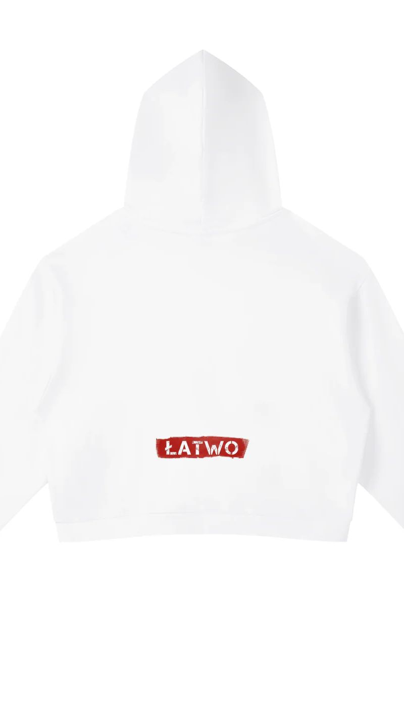 ŁATWOGANG drop 46 — Bluza z kapturem Contrast Side Stripe Cropped - ŁATWOGANG™ — widok 6 (6/11)