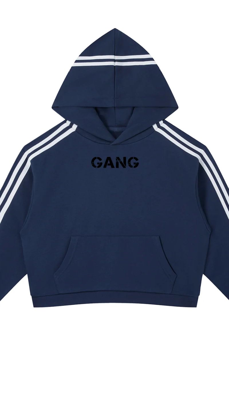 ŁATWOGANG drop 46 — Bluza z kapturem Contrast Side Stripe Cropped - ŁATWOGANG™ — lookbook (4/11)