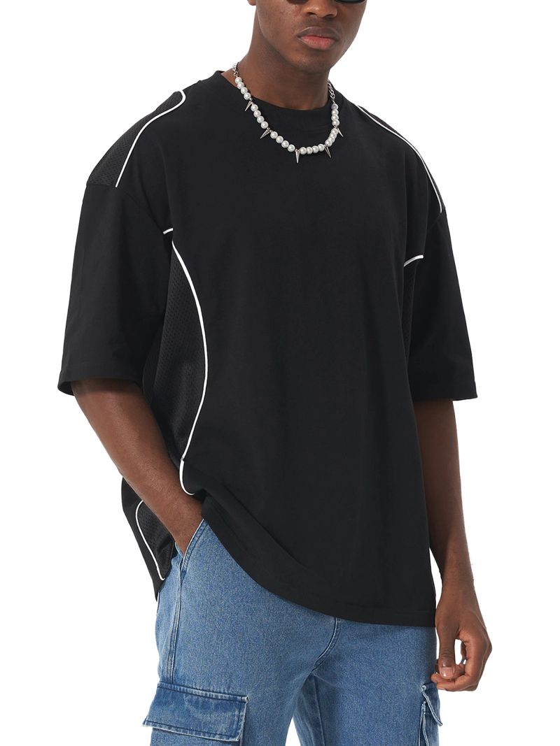 ŁATWOGANG drop 47 — T-shirt Contrast Piped Panel - ŁATWOGANG™ — widok 9 (9/14)