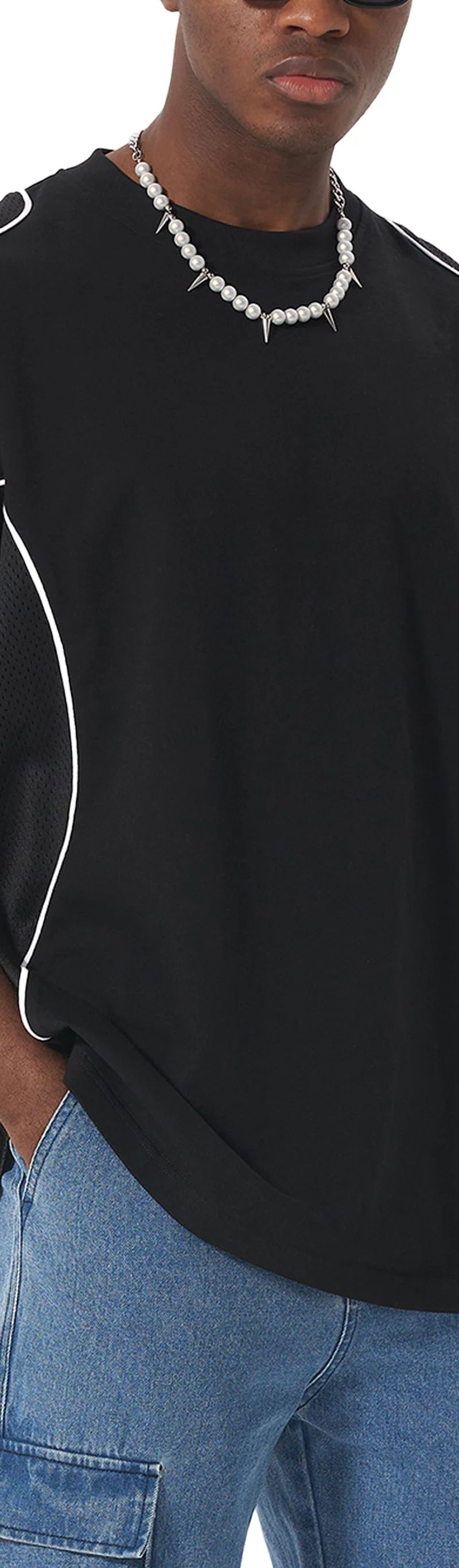 ŁATWOGANG drop 47 — T-shirt Contrast Piped Panel - ŁATWOGANG™ — widok 9 (9/14)