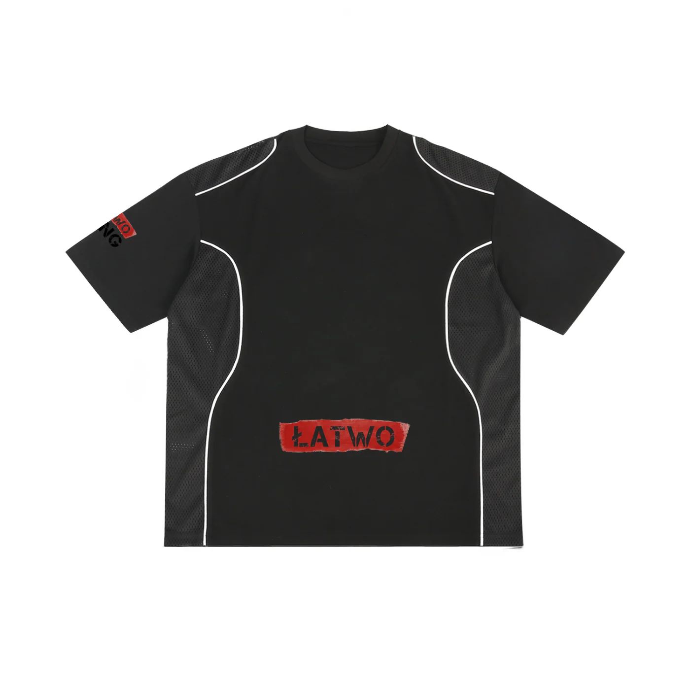 ŁATWOGANG drop 47 — T-shirt Contrast Piped Panel - ŁATWOGANG™ — tył (2/14)