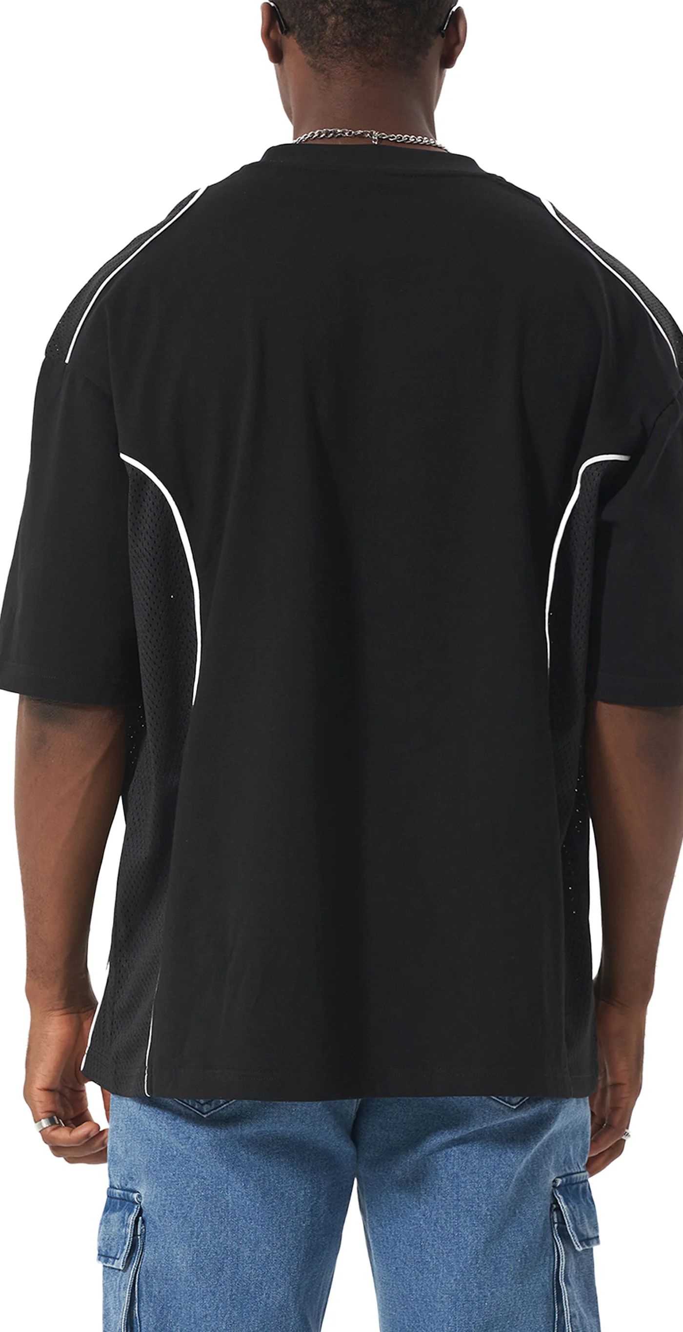 ŁATWOGANG drop 47 — T-shirt Contrast Piped Panel - ŁATWOGANG™ — widok 8 (8/14)