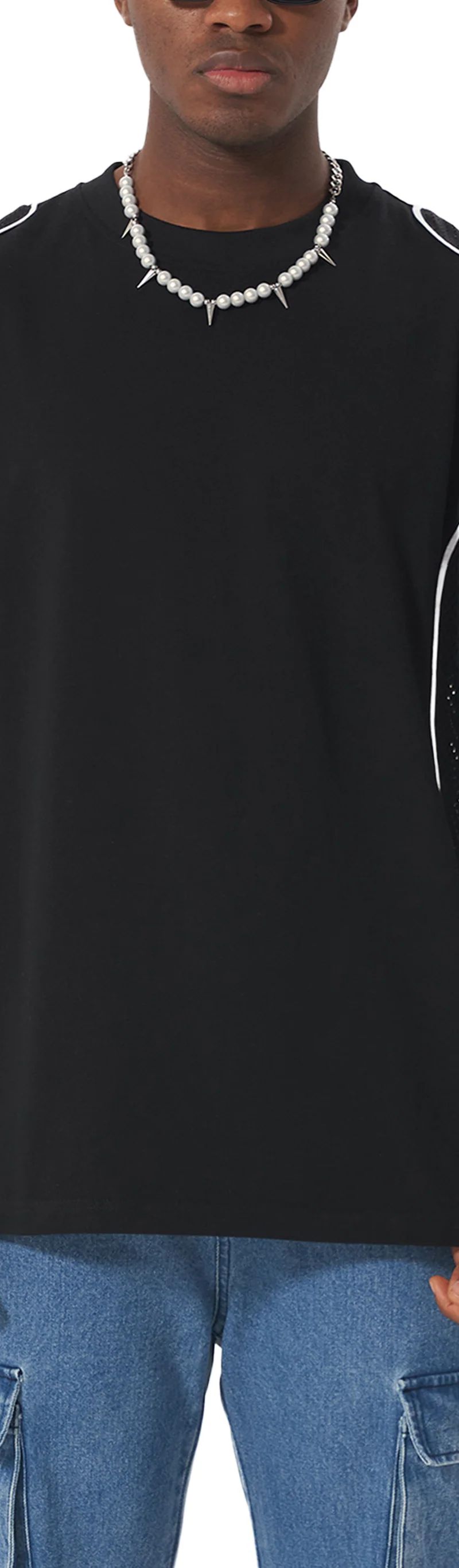 ŁATWOGANG drop 47 — T-shirt Contrast Piped Panel - ŁATWOGANG™ — widok 6 (6/14)