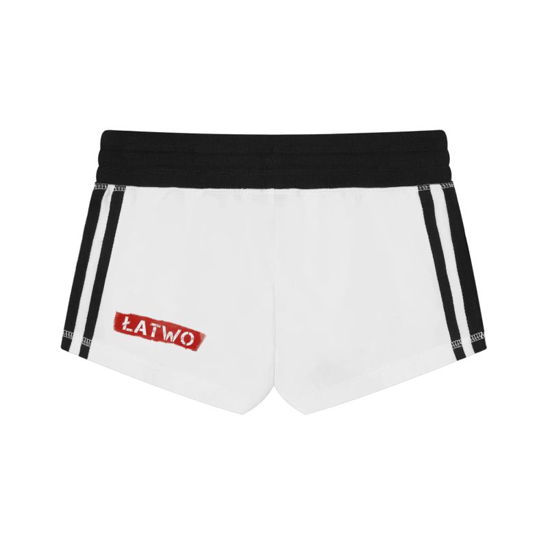 ŁATWOGANG drop 49 — Damskie szorty z kontrastowymi paskami - ŁATWOGANG™ — szczegół (5/17)