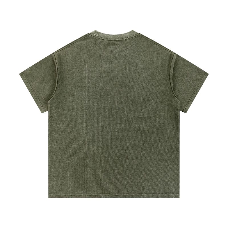 ŁATWOGANG drop 57 — T-shirt Mineral Wash Waffle Knit - ŁATWOGANG™ — widok 8 (8/23)
