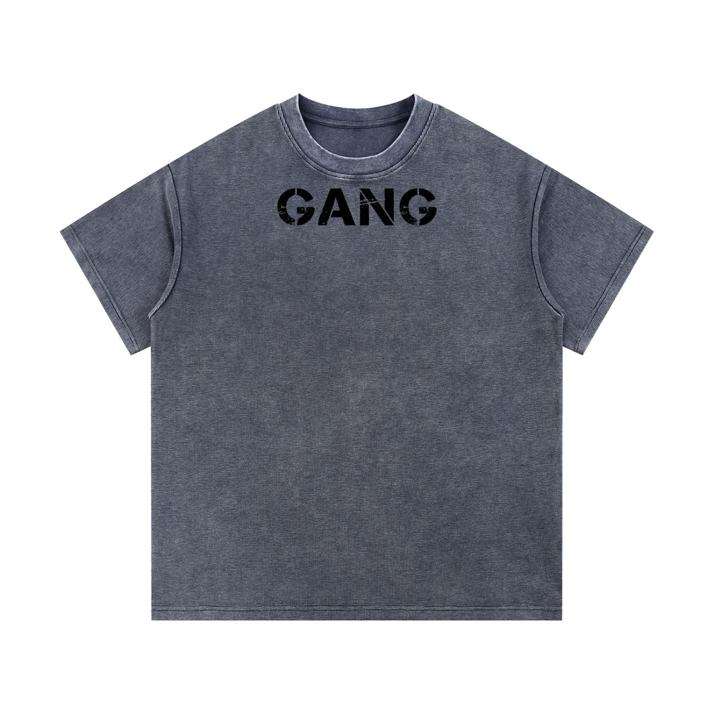 ŁATWOGANG drop 57 — T-shirt Mineral Wash Waffle Knit - ŁATWOGANG™ — widok 11 (11/23)