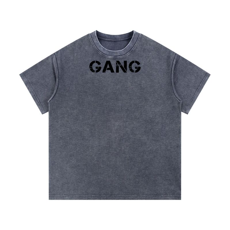 ŁATWOGANG drop 57 — T-shirt Mineral Wash Waffle Knit - ŁATWOGANG™ — widok 11 (11/23)