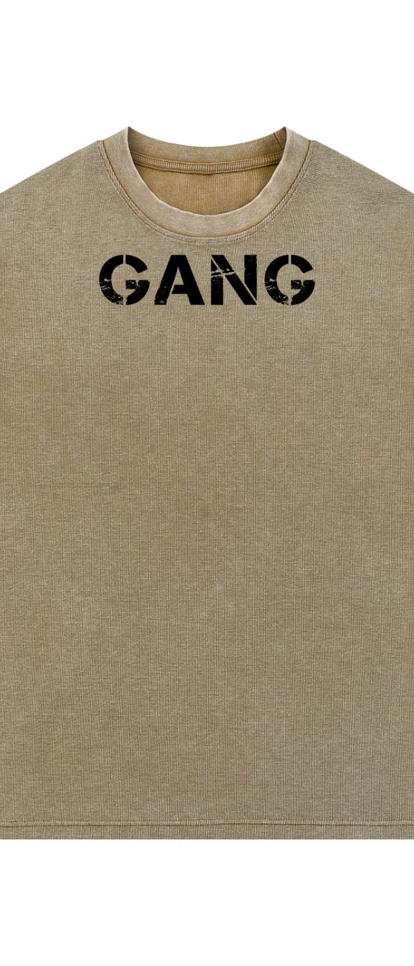 ŁATWOGANG drop 57 — T-shirt Mineral Wash Waffle Knit - ŁATWOGANG™